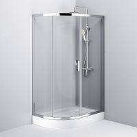 Душевой уголок AM.PM Like Solo Slide 120х80 W83G-302U120CT профиль Хром глянцевый стекло прозрачное — фото 5, Асимметричные душевые уголки