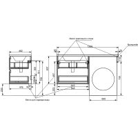 Тумба с раковиной Эстет Dallas Luxe 130 L ФР-00002222 подвесная Белая — фото 9, Тумбы с раковиной