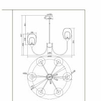 Товар: Люстра Maytoni Modern Aura MOD016PL-06BS Прозрачная Латунь - фото 6 Люстра Maytoni Modern Aura MOD016PL-06BS Прозрачная Латунь — фото 6, Люстры