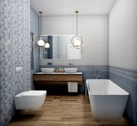 Керамическая плитка Belleza Блум голубой 00-00-5-08-01-61-2340 настенная 20х40 см — фото 2, Керамическая плитка