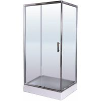 Душевой уголок Esbano ESR-8021 120x80 ESUGR8021 профиль Хром стекло рифленое — фото 1, Прямоугольные душевые уголки