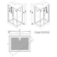 Душевая кабина Esbano ES-108CKR 100x80 ESKB108CKR без гидромассажа — фото 19, Душевые кабины