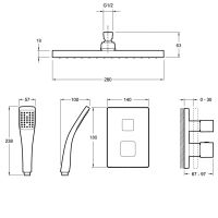 Товар: Душевая система Jacob Delafon Modulo E30757-CP с термостатом Хром - фото 4 Душевая система Jacob Delafon Modulo E30757-CP с термостатом Хром — фото 4, Встраиваемые душевые комплекты
