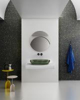 Товар: Раковина-чаша Abber Kristall 60 AT2801Vesuvian Оливковая - фото 5 Раковина-чаша Abber Kristall 60 AT2801Vesuvian Оливковая — фото 5, Раковины накладные