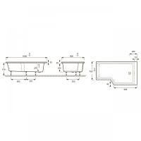 Акриловая ванна Jacob Delafon Bain Douche Neo 160x90 R E6D000R-00 без гидромассажа — фото 6, Ванны