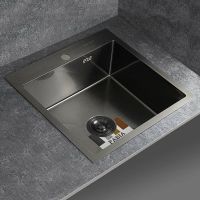 Кухонная мойка Fabia 50х50 50503G Графит — фото 4, Кухонные мойки