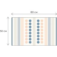 Коврик для ванной комнаты Fixsen Lotus 50х80 FX-8030W Розовый Синий Белый Серый — фото 5, Аксессуары для туалета