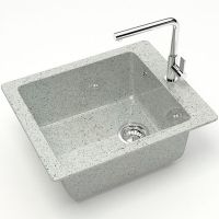 Кухонная мойка Bergg Z8 B008Q010 Светло-серая — фото 2, Кухонные мойки