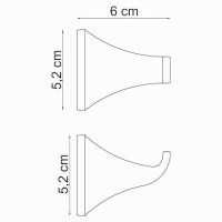 Товар: Крючок WasserKRAFT Wern K-2523 Хром - фото 3 Крючок WasserKRAFT Wern K-2523 Хром — фото 3, Крючки для полотенец