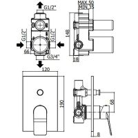 Товар: Смеситель для душа Paffoni Tilt TI015CR/M Хром - фото 2 Смеситель для душа Paffoni Tilt TI015CR/M Хром — фото 2, Смесители