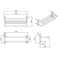 Полка для полотенец Fixsen Hotel FX-31015A Хром — фото 4, Полки для полотенец
