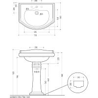 Раковина Migliore Bella 73 20604 Белая — фото 6, Раковины подвесные