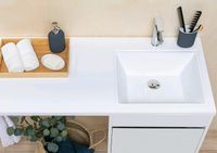 Тумба с раковиной Aquanet Токио 110 R 239207 Белая — фото 14, Мебель для ванной