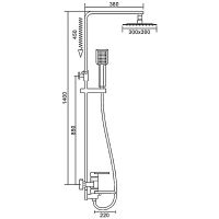 Душевая система Frap F2415-2 Хром — фото 13, Душевые стойки