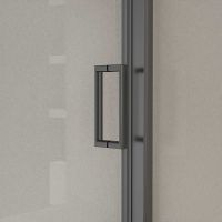 Душевая дверь Vincea City 120 VDS-5CT120CLGM профиль Вороненая сталь стекло прозрачное — фото 5, Душевые двери в нишу