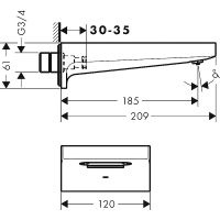Излив для смесителя Hansgrohe Metropol 32543700 Белый матовый — фото 6, Комплектующие для душевого оборудования