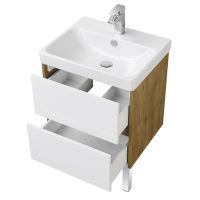 Тумба под раковину Aquaton Сканди 70 1A251801SDZ90 подвесная Белый Дуб рустикальный — фото 4, Тумбы под раковину