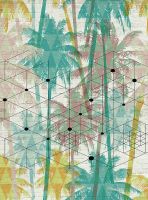 Фреска Ortograf Oasis 32772 Фактура флок FLK Флизелин (2*2,7) Разноцветный, Деревья/Геометрия — фото 2, Фрески