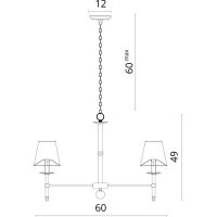 Товар: Люстра Divinare Candela 1162/01 LM-5 Кремовая Никель - фото 4 Люстра Divinare Candela 1162/01 LM-5 Кремовая Никель — фото 4, Люстры