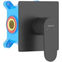 Смеситель для душа Aquatek Оберон Черный матовый арт-AQ1266MB — фото 1, Смеситель для душа