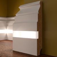 Плинтус Evrowood PN 090 led 2000x100x18 мм — фото 1, Плинтуса напольные