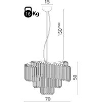Люстра Divinare Frizzante 1681/01 LM-7 Белая матовая Золото — фото 5, Люстры