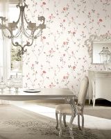 Обои Prima Italiana Monte Rosa 80675 Винил на флизелине (1,06*10) Бежевый/Красный, Цветы/Орнамент — фото 2, Обои для стен