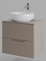 Товар: Тумба с раковиной Orange Line 60 Li-60TuLMDF+B07-420W подвесная Латте матовый - фото 2 Тумба с раковиной Orange Line 60 Li-60TuLMDF+B07-420W подвесная Латте матовый — фото 2, Тумбы с раковиной