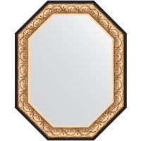 Зеркало Evoform Polygon 100х80 BY 7244 в багетной раме - Барокко золото 106 мм — фото 1, Мебель для ванной