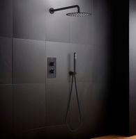 Душевая система Aquatek Европа AQ1376MB с термостатом Черная матовая — фото 2, Встраиваемые душевые комплекты