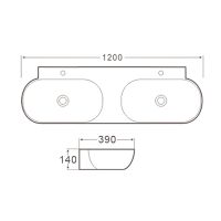 Товар: Раковина SantiLine 120 SL-2113 двойная Белая - фото 2 Раковина SantiLine 120 SL-2113 двойная Белая — фото 2, Раковины накладные