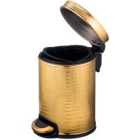 Товар: Ведро для мусора Geralis V-KGG-M Croco Золото, кант Золото, 3 л - фото 2 Ведро для мусора Geralis V-KGG-M Croco Золото, кант Золото, 3 л — фото 2, Мусорные ведра
