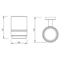 Стакан для зубных щеток Whitecross Ergo gold ER2230GL Золото — фото 2, Мыльницы