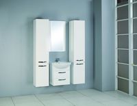 Шкаф пенал Aquaton Ария М 1A124403AA010 подвесной Белый — фото 5, Пеналы для ванной комнаты