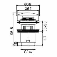 Донный клапан Frap F60-4 click-clack Бронза — фото 6, Донные клапаны