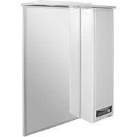 Зеркало со шкафом Mixline Альфа 61 R 529002 с подсветкой Белое — фото 1, Зеркальные шкафы в ванную