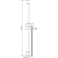 Душевая штанга Orange OS8B Черная матовая — фото 2, Штанги для душа
