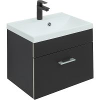 Тумба под раковину Aquanet Верона 50 272430 подвесная Черная матовая — фото 1, Тумбы под раковину