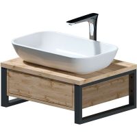 Тумба под раковину 1MarKa Grunge Loft 60П Ц0000001580 подвесная Дуб вотан — фото 1, Тумбы под раковину