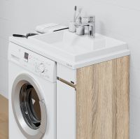 Тумба под раковину СанТа Марс 80 700355 Белая Янтарное дерево — фото 9, Тумбы под раковину