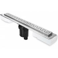 Душевой лоток Berges B1 Antik 900 091027 с решеткой Хром глянец — фото 1, Душевые лотки