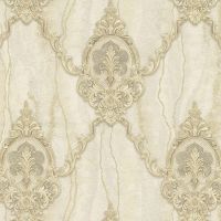 Обои Emiliana Parati Amuleto 83505 Винил на флизелине (1,06*10,05) Бежевый/Золото, Дамаск/Мрамор — фото 1, Обои для стен