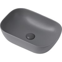 Раковина-чаша Abber Rechteck 46 AC2200MG Серая матовая — фото 3, Раковины накладные