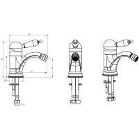 Смеситель для биде Boheme Medici Ripresa 306 Бронза — фото 3, Смесители