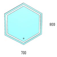 Товар: Зеркало Corozo Теор 70 SD-00000922 с подсветкой с сенсорным выключателем - фото 4 Зеркало Corozo Теор 70 SD-00000922 с подсветкой с сенсорным выключателем — фото 4, Мебель для ванной