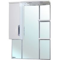 Зеркало со шкафом Bellezza Лагуна 75 4612112002016 с подсветкой L Белое — фото 1, Зеркальные шкафы в ванную