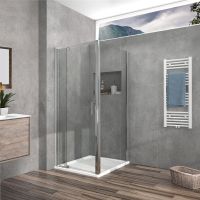 Душевой уголок Vincea Intra 80х90 VSR-1I708090CL профиль Хром стекло прозрачное — фото 2, Душевые уголки