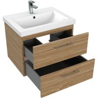 Тумба под раковину Cersanit Lara 60 64134 подвесная Орех — фото 8, Тумбы под раковину