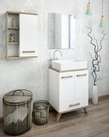 Товар: Шкаф подвесной Sanflor Ингрид 50 С03688 Белый Швейцарский вяз - фото 3 Шкаф подвесной Sanflor Ингрид 50 С03688 Белый Швейцарский вяз — фото 3, Шкафы для ванной