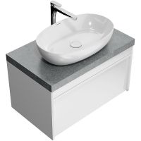 Товар: Тумба под раковину Kerama Marazzi Modula 80 MO.80.1+1\WHT подвесная Белая глянцевая - фото 2 Тумба под раковину Kerama Marazzi Modula 80 MO.80.1+1\WHT подвесная Белая глянцевая — фото 2, Тумбы под раковину